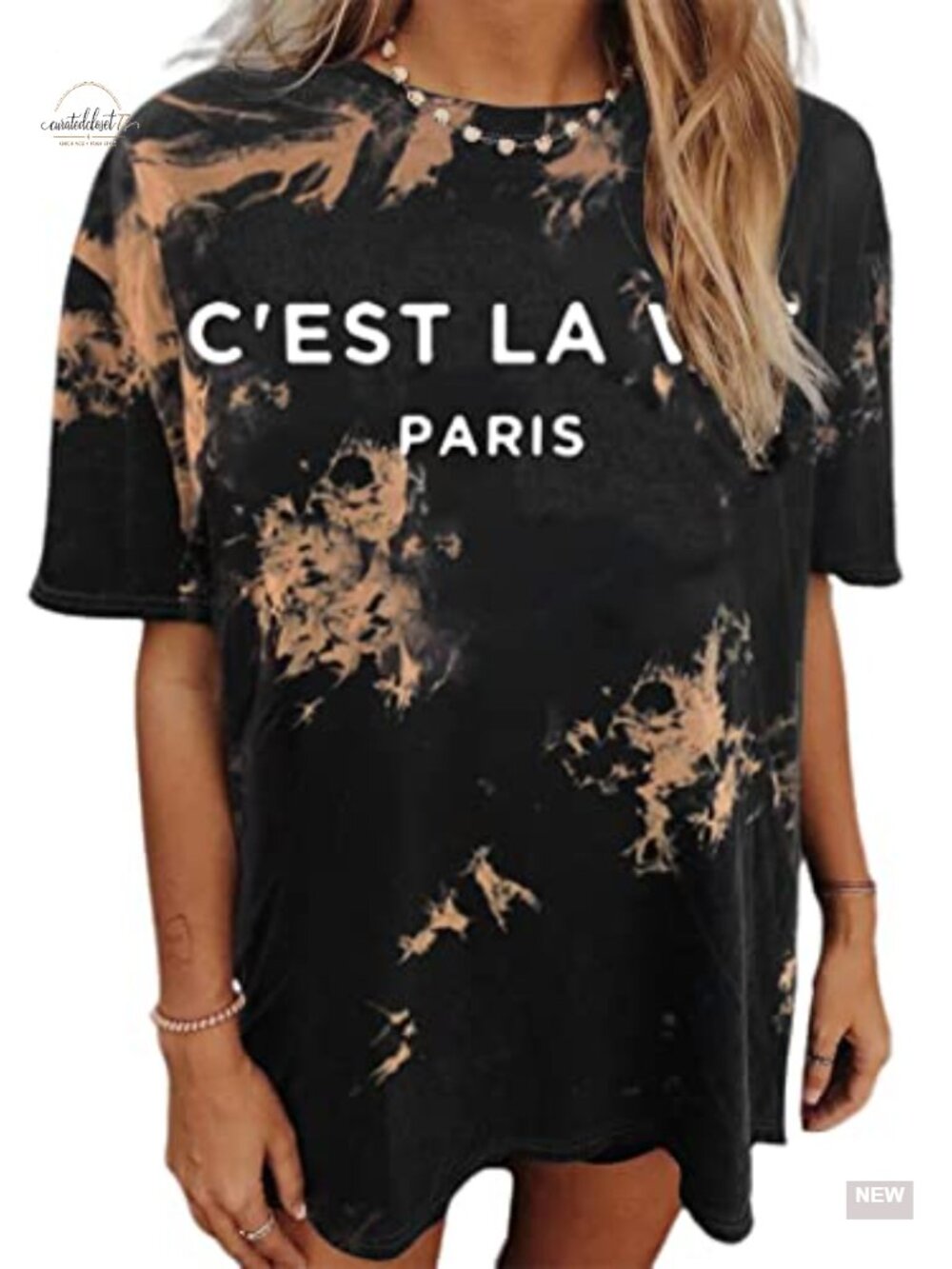 Oversized Vintage Graphic Tee, Soft Cotton Blend, Boyfriend Fit Women's T-Shirt